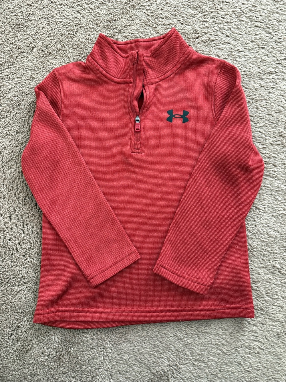 Under Armour Kids Red Quarter Zip Pullover Sweatshirt